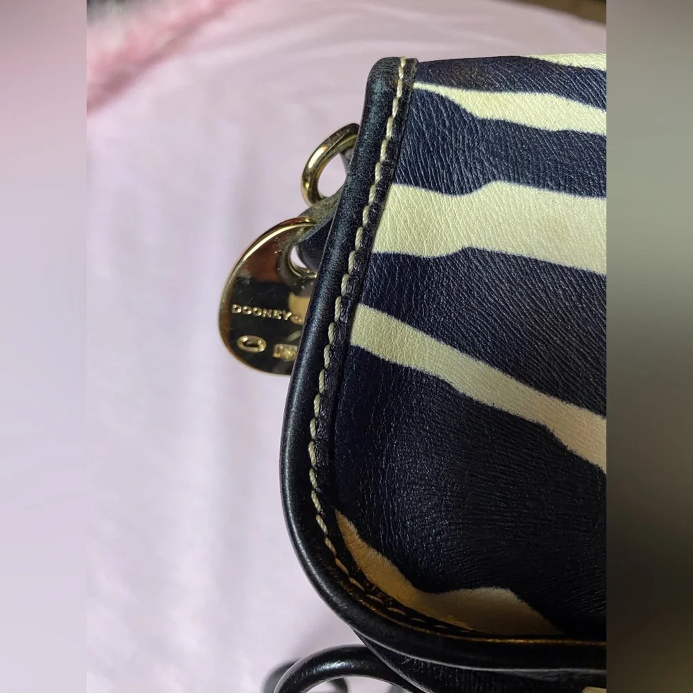 Dooney & Bourke Leather Zebra Print Pouch